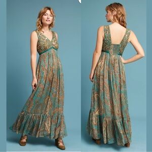 Ranna Gill x Anthropologie Beaded Paisley Dress